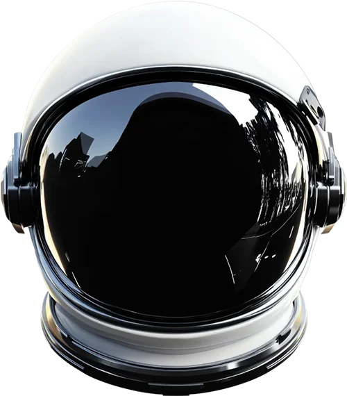 Reflective astronaut helmet for Brand Design business audit