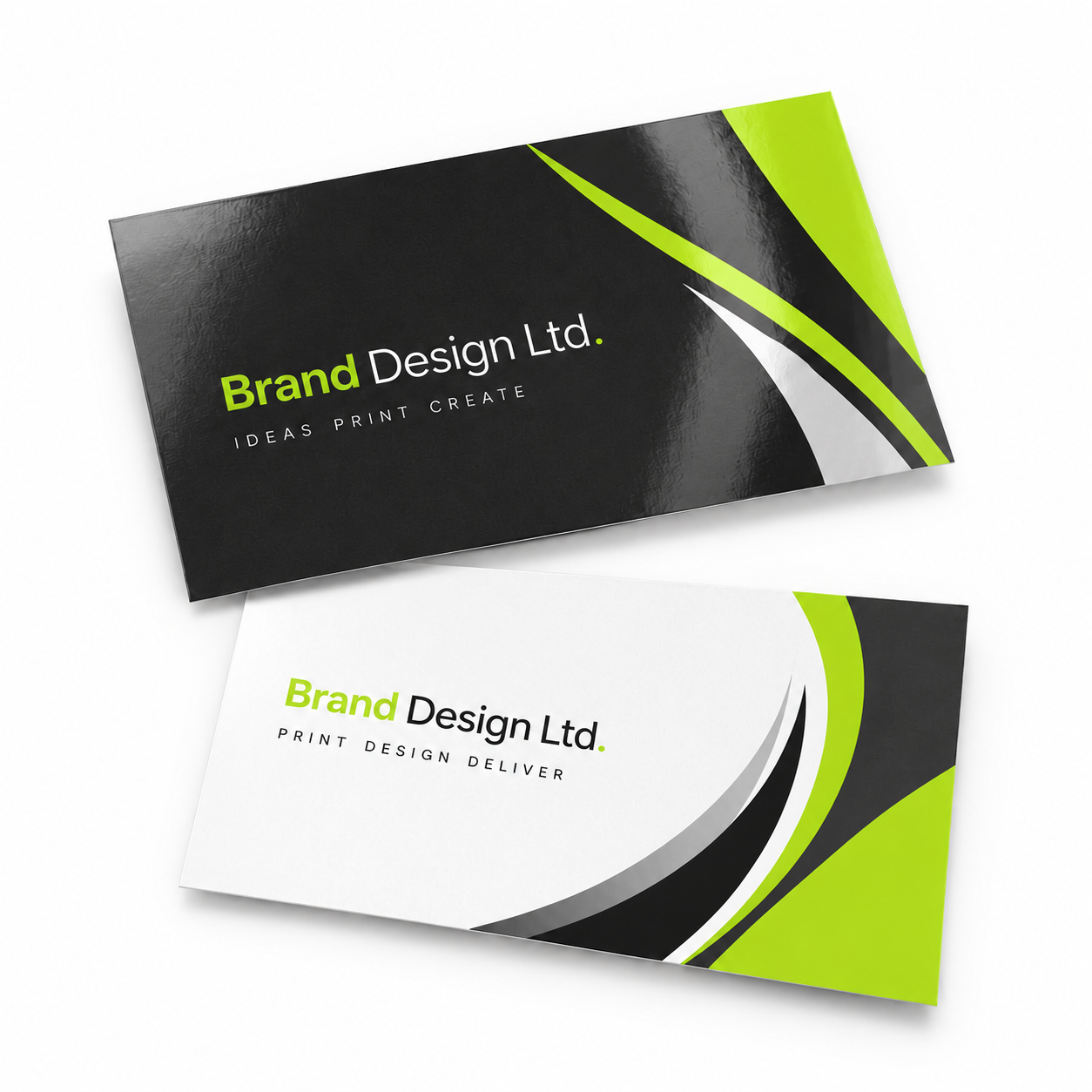 1000 business cards with double-sided UV gloss - illustrative sample